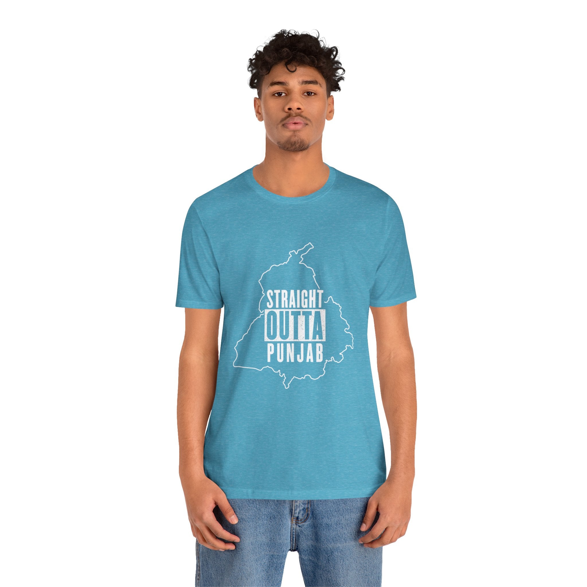 Straight Outta Punjab T-Shirt – Punjabi Pride Graphic Tee, Punjab Map Typography Shirt, Desi Streetwear Unisex Graphic Tee