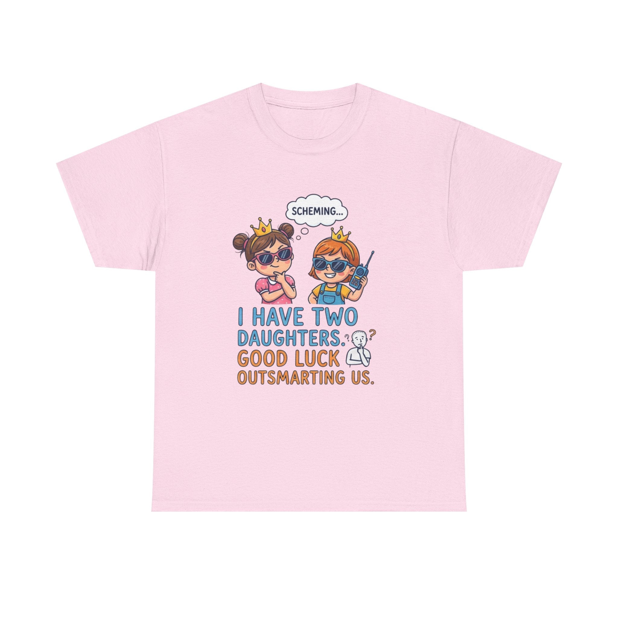 I Have Two Daughters Shirt Funny Dad T Shirt Cartoon Tee Parenting Humor Shirt Girl Dad Shirt Fathers Day Gift