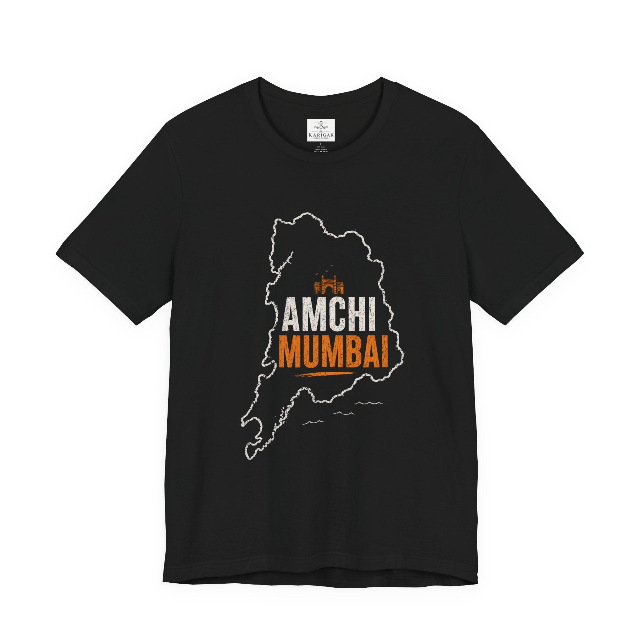 Amchi Mumbai T-Shirt – Mumbai Map Graphic Tee, Gateway of India Shirt, Maharashtra Pride Unisex Streetwear Tee