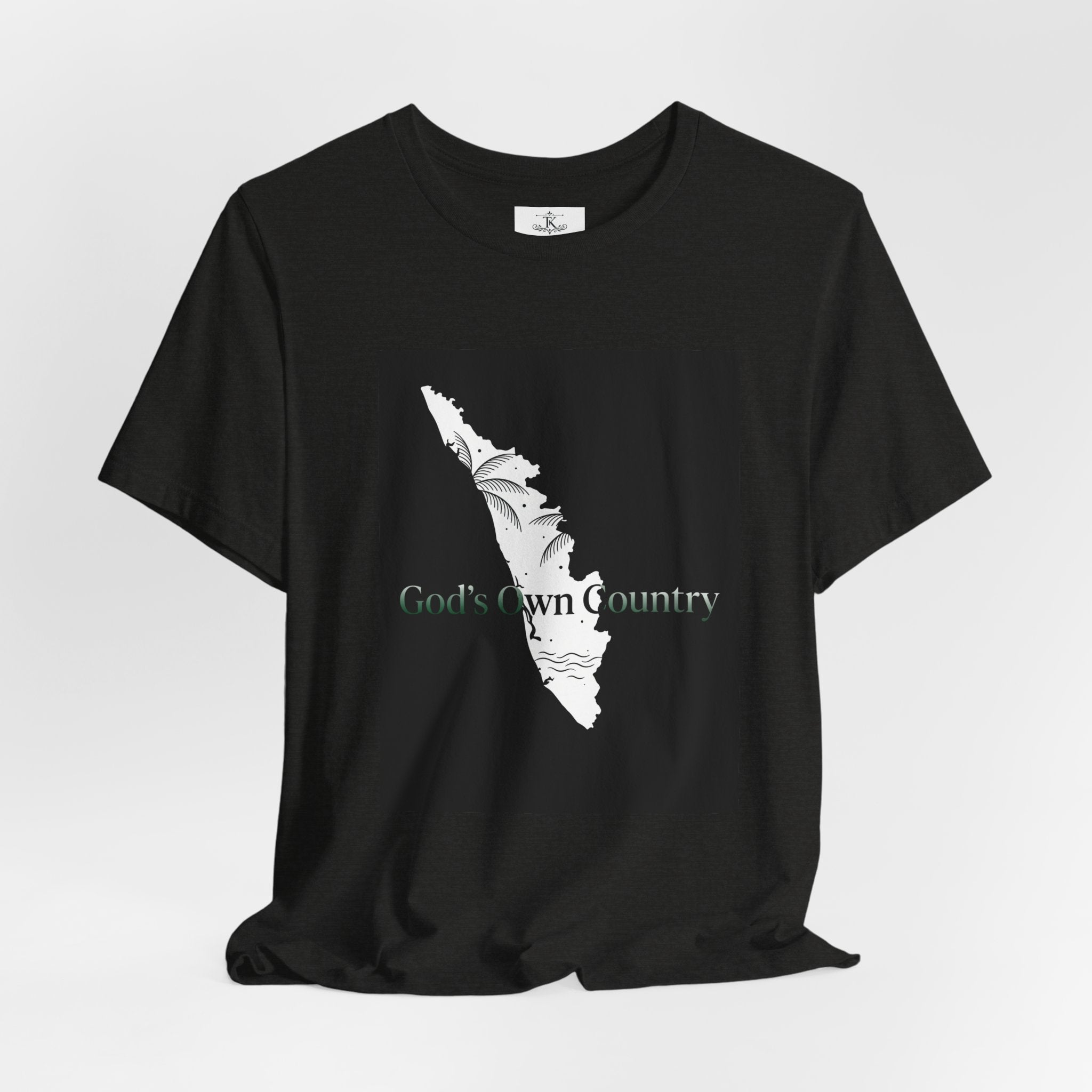 Gods Own Country T-Shirt Kerala Map Graphic Tee Kerala Outline Shirt India Travel Souvenir Unisex Gift