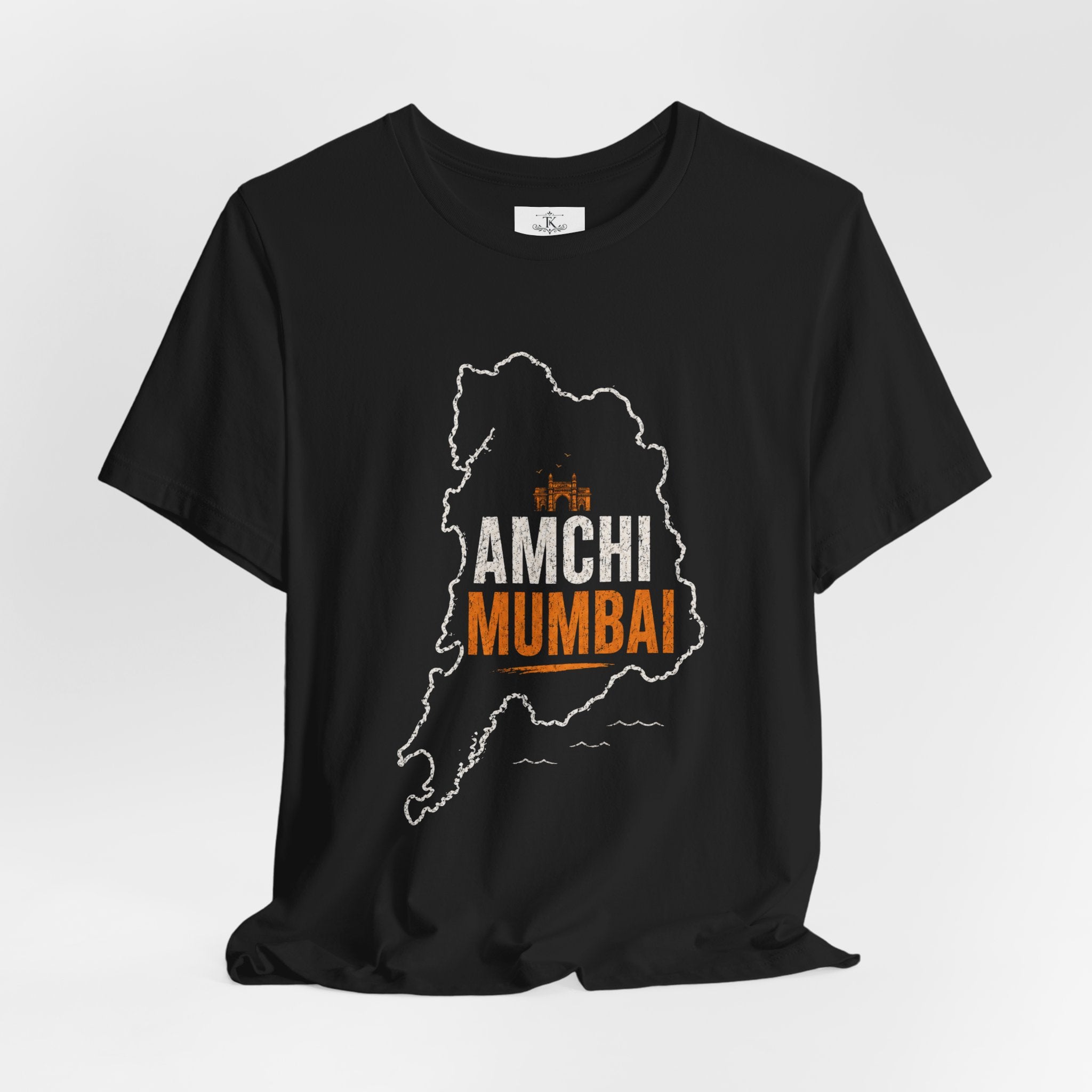 Amchi Mumbai T-Shirt – Mumbai Map Graphic Tee, Gateway of India Shirt, Maharashtra Pride Unisex Streetwear Tee