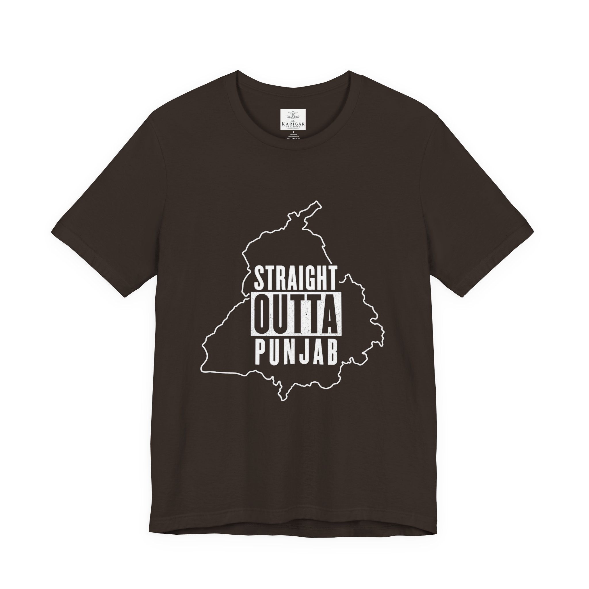 Straight Outta Punjab T-Shirt – Punjabi Pride Graphic Tee, Punjab Map Typography Shirt, Desi Streetwear Unisex Graphic Tee