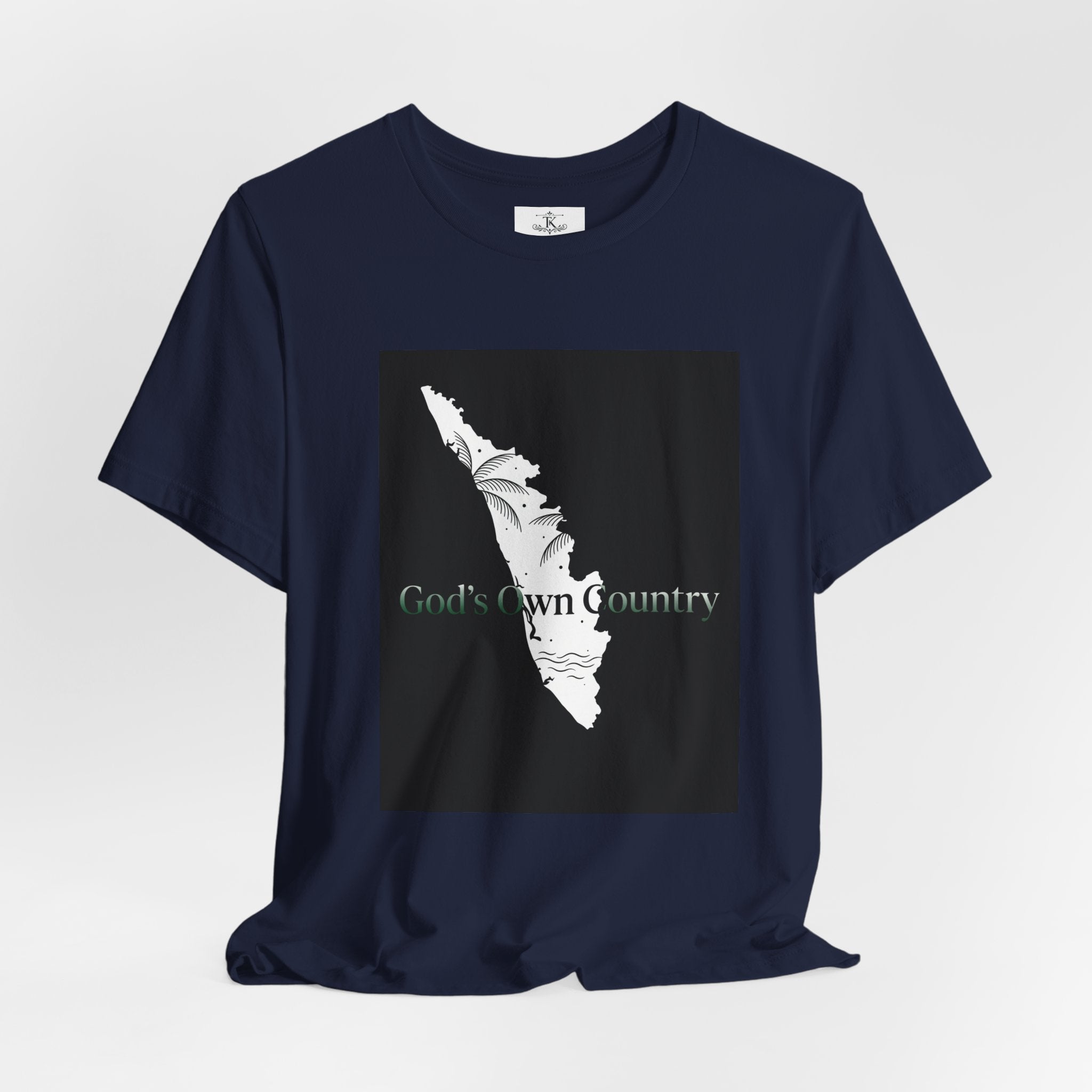 Gods Own Country T-Shirt Kerala Map Graphic Tee Kerala Outline Shirt India Travel Souvenir Unisex Gift