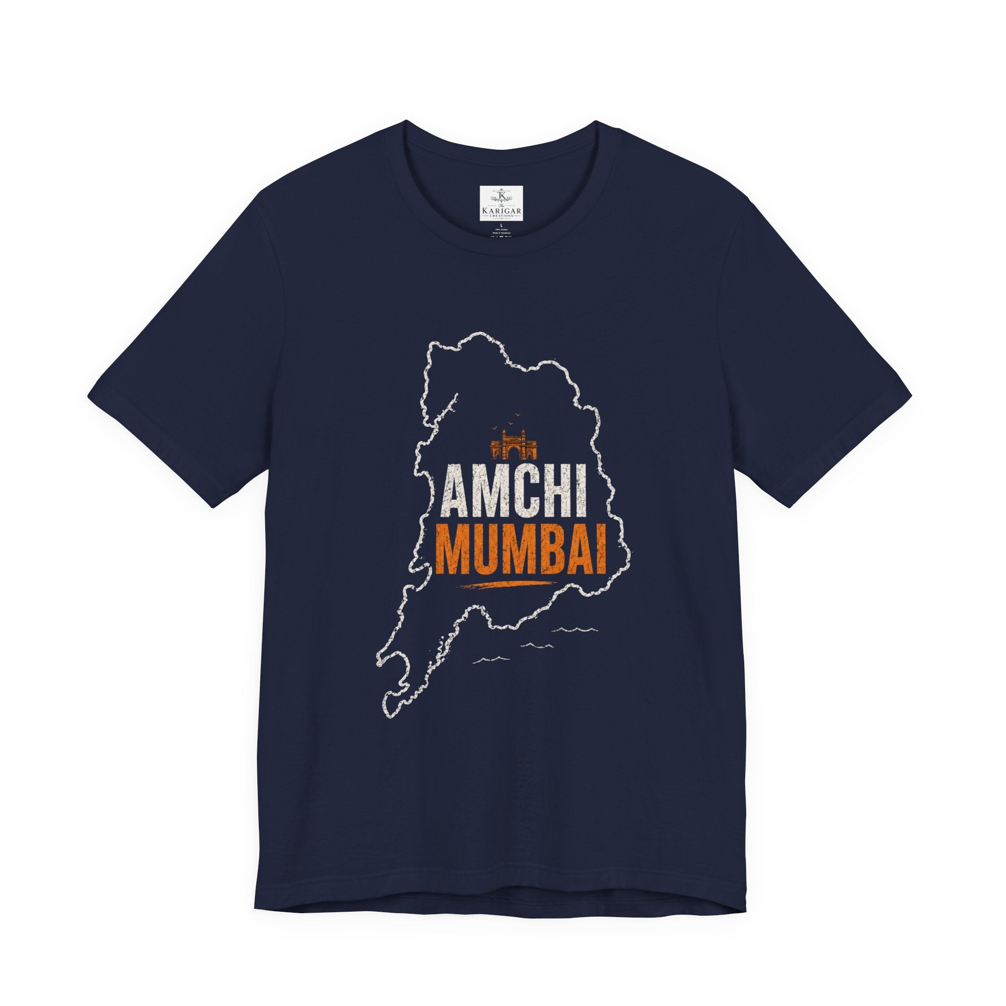 Amchi Mumbai T-Shirt – Mumbai Map Graphic Tee, Gateway of India Shirt, Maharashtra Pride Unisex Streetwear Tee