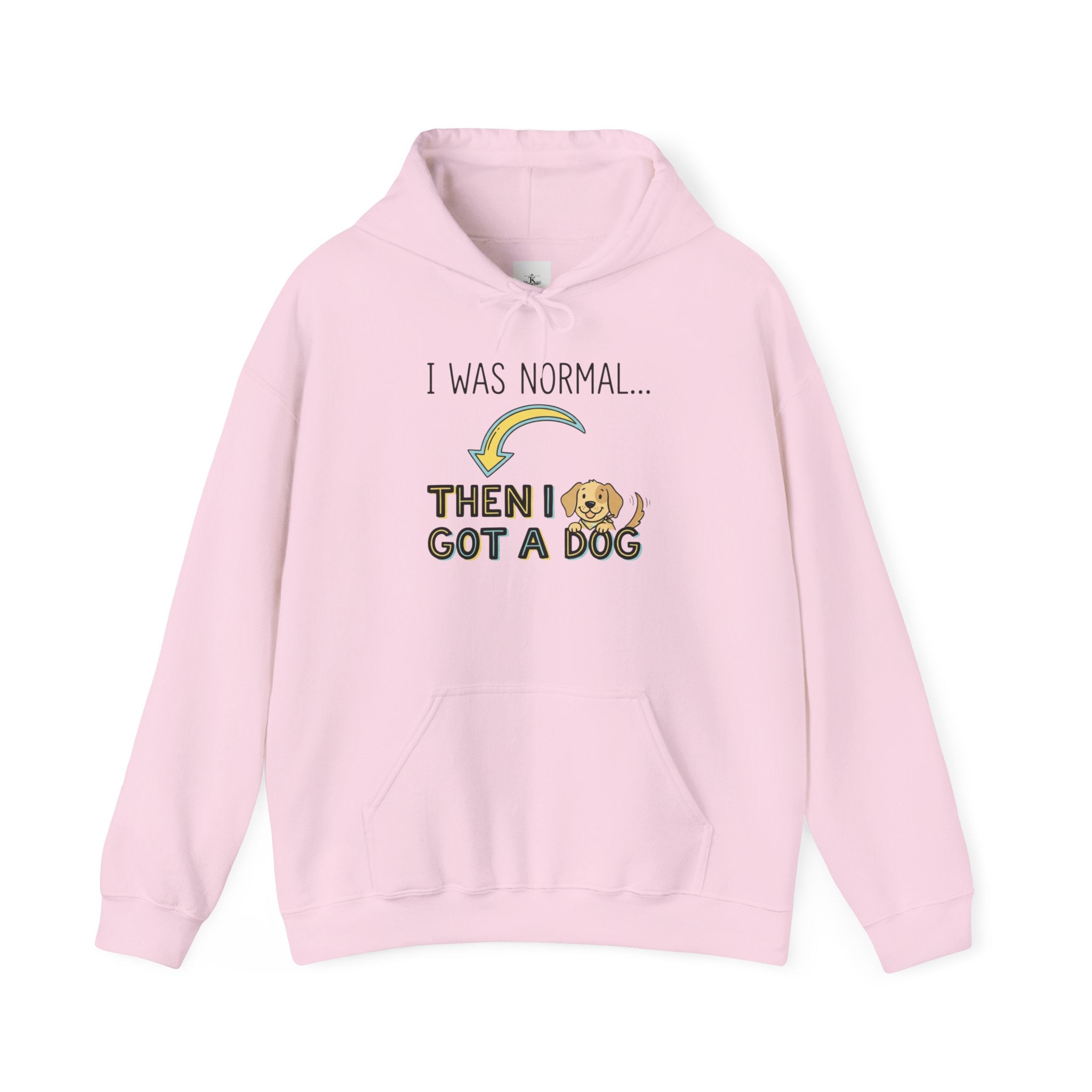 I Was Normal Then I Got a Dog Hoodie Funny Dog Lover Hoodie Dog Mom Sweatshirt Dog Dad Gift Pet Lover Pullover