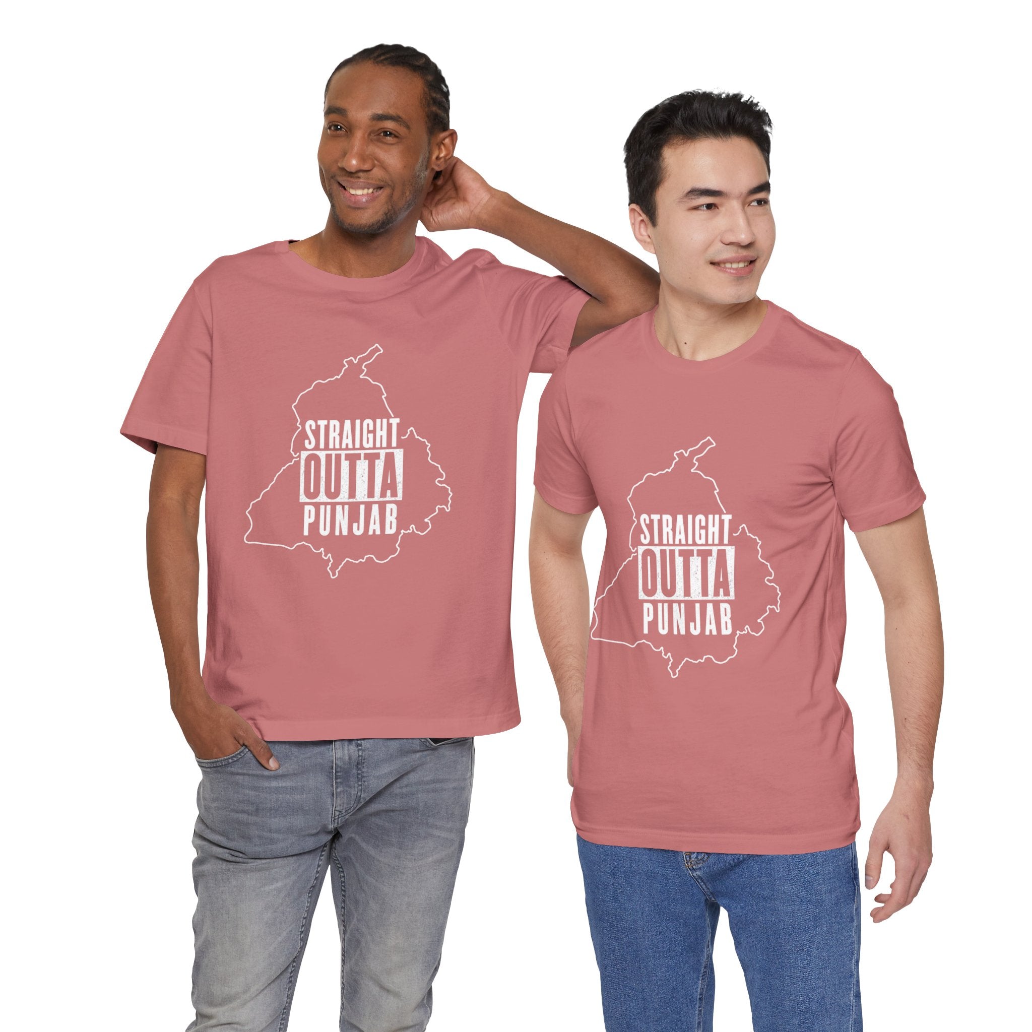 Straight Outta Punjab T-Shirt – Punjabi Pride Graphic Tee, Punjab Map Typography Shirt, Desi Streetwear Unisex Graphic Tee