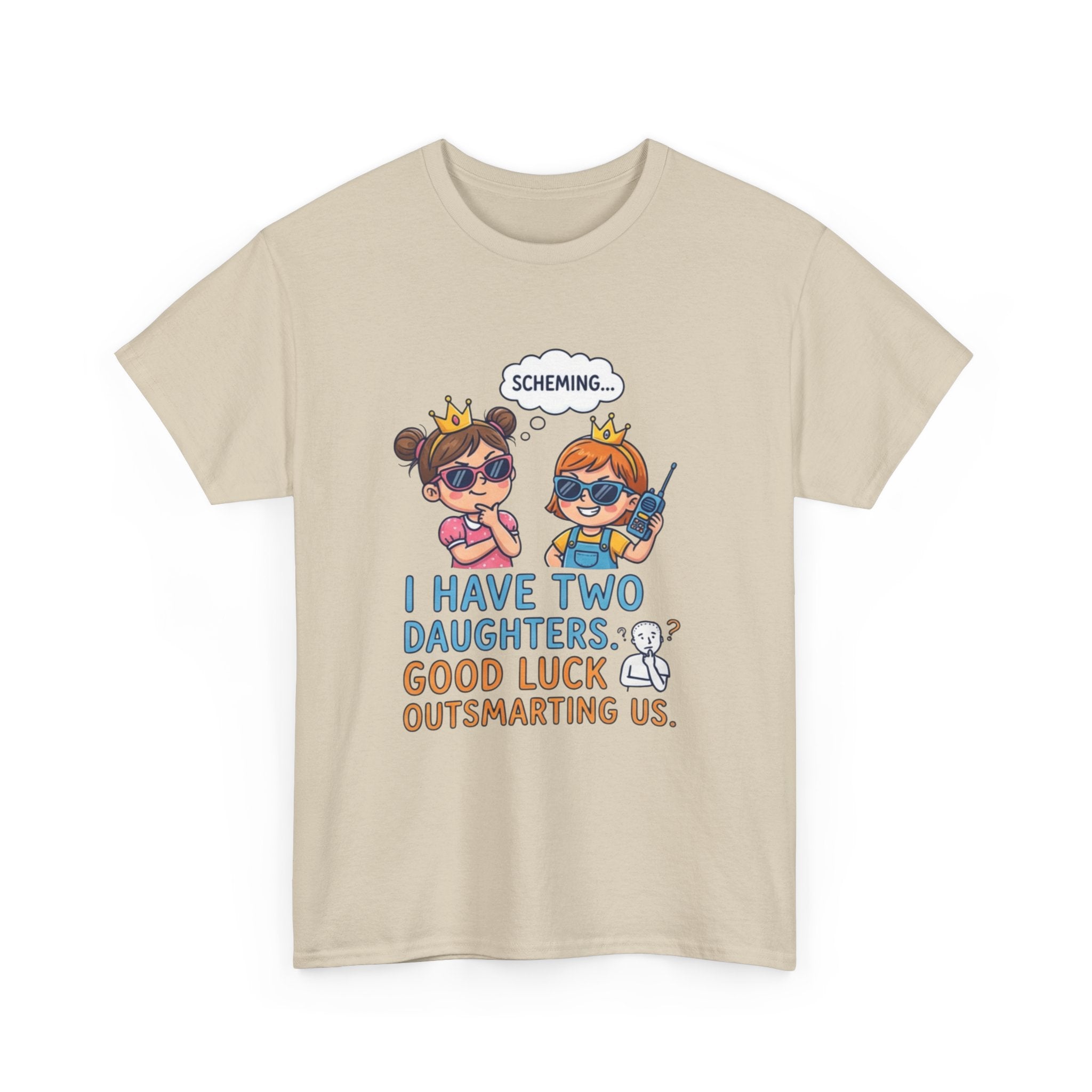 I Have Two Daughters Shirt Funny Dad T Shirt Cartoon Tee Parenting Humor Shirt Girl Dad Shirt Fathers Day Gift