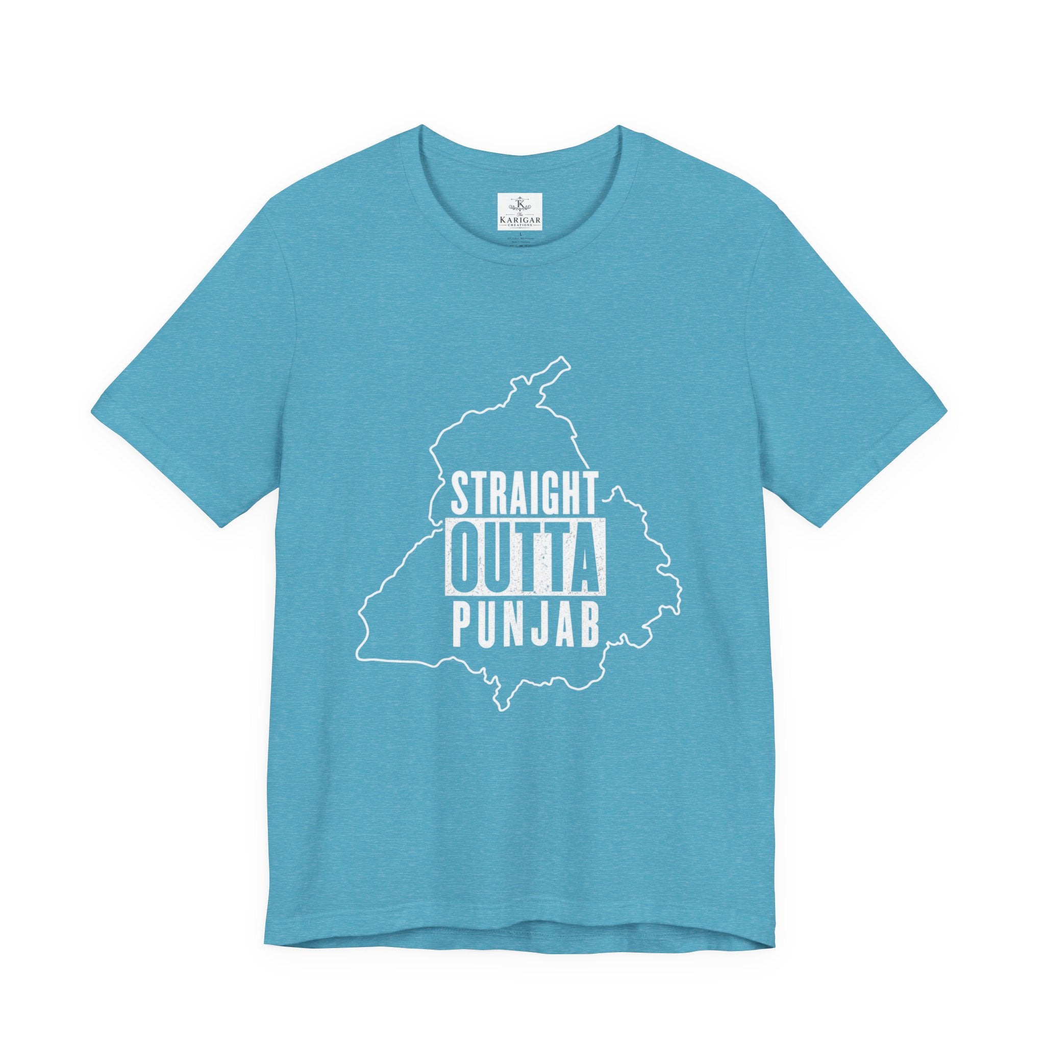 Straight Outta Punjab T-Shirt – Punjabi Pride Graphic Tee, Punjab Map Typography Shirt, Desi Streetwear Unisex Graphic Tee