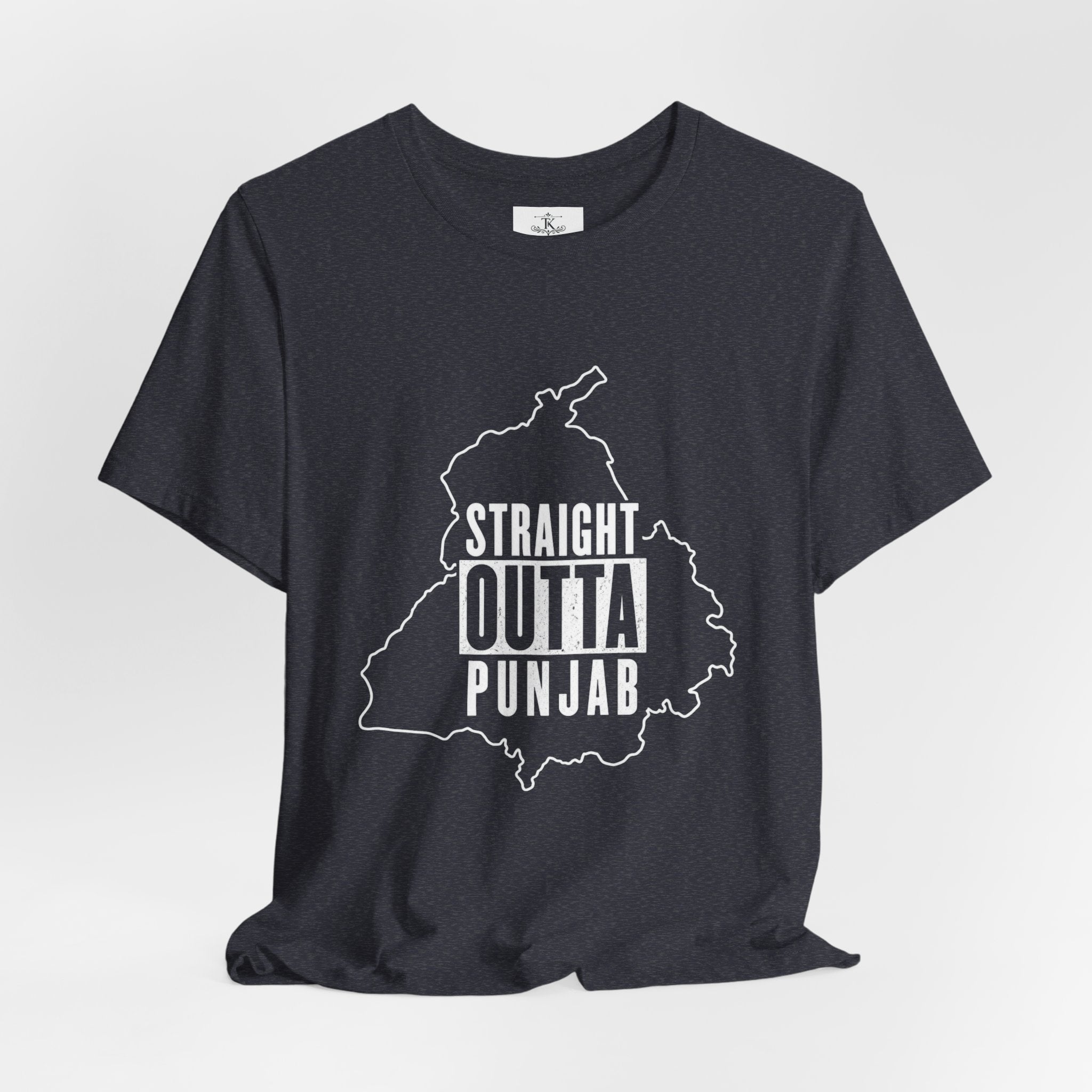 Straight Outta Punjab T-Shirt – Punjabi Pride Graphic Tee, Punjab Map Typography Shirt, Desi Streetwear Unisex Graphic Tee