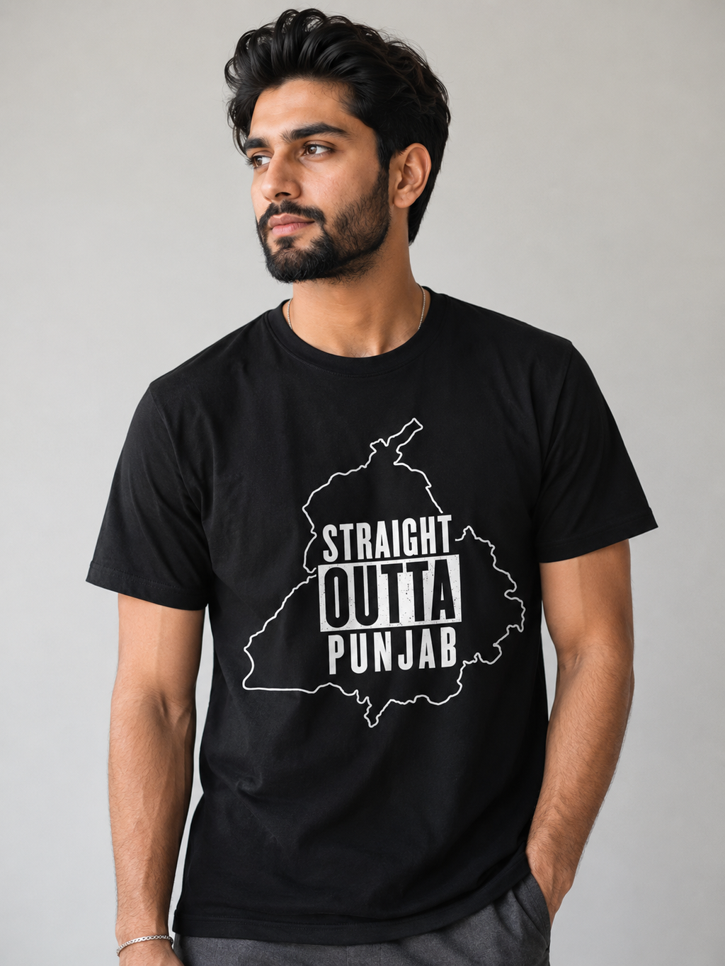 Straight Outta Punjab Unisex — Front View | The Karigar Creations