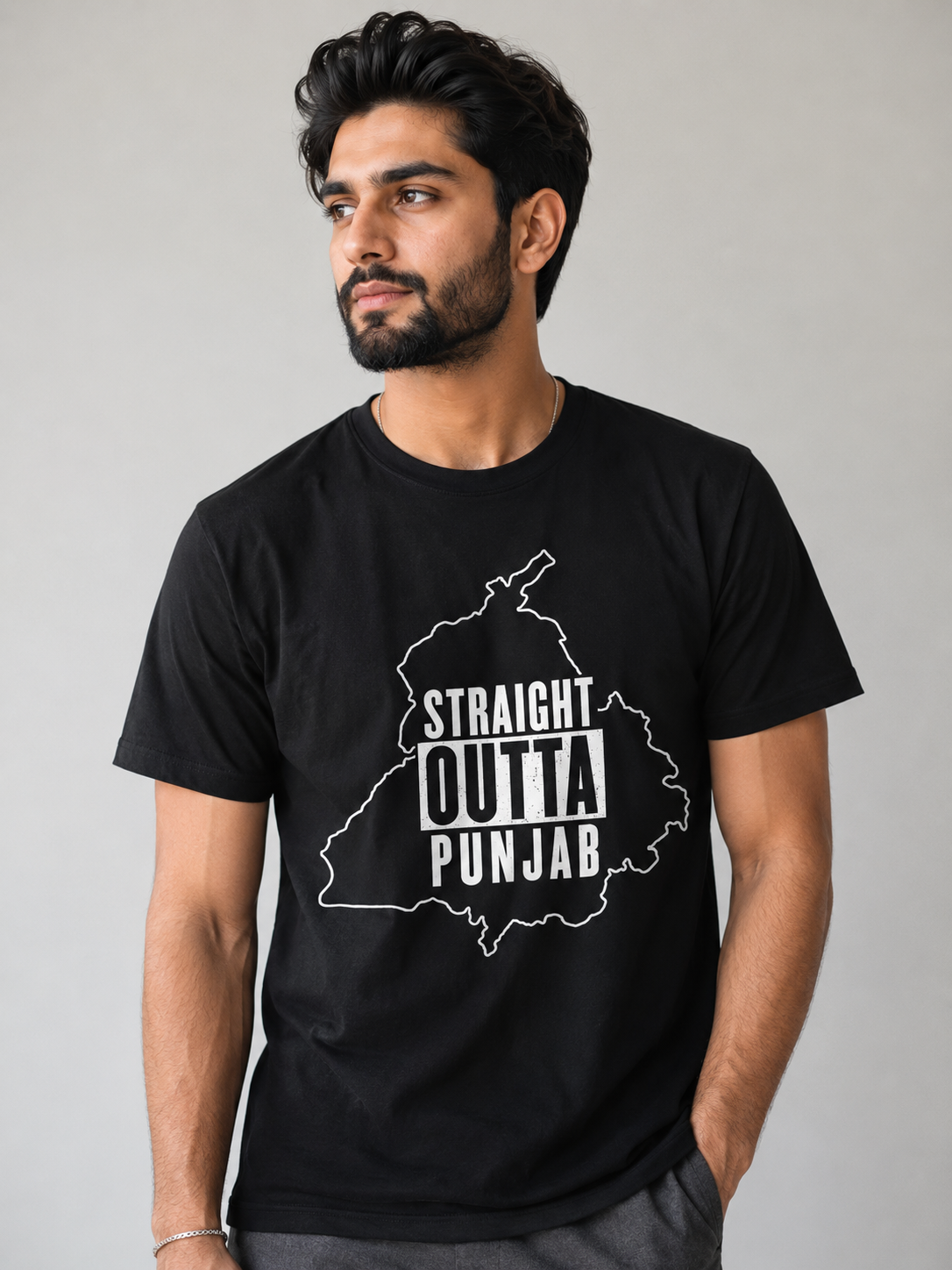 Straight Outta Punjab Unisex — Front View | The Karigar Creations