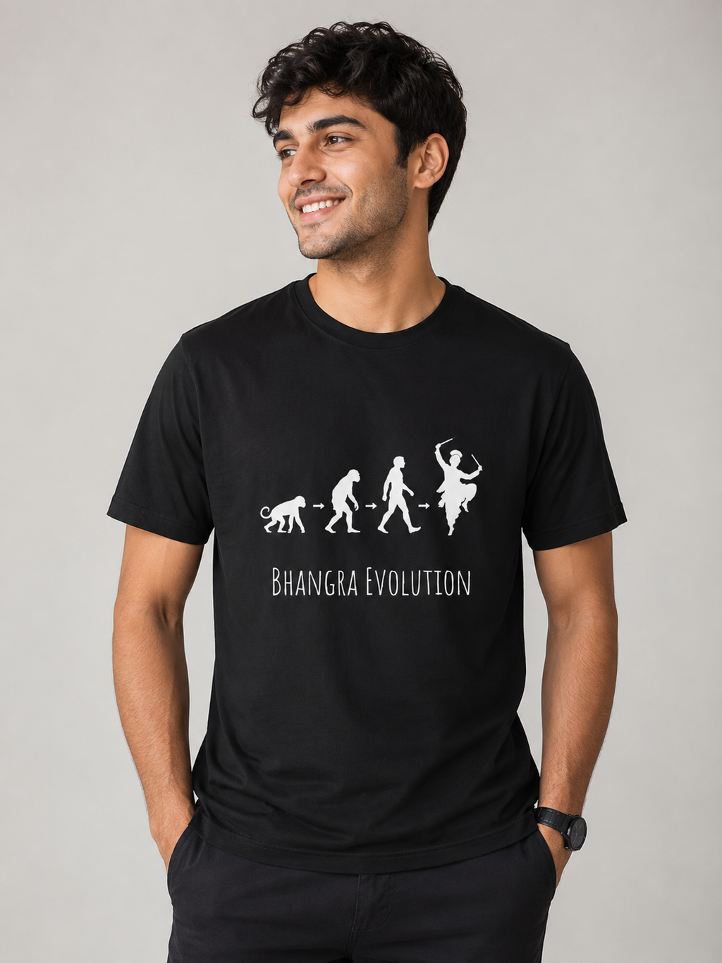 Bhangra Evolution Unisex — Front View | The Karigar Creations