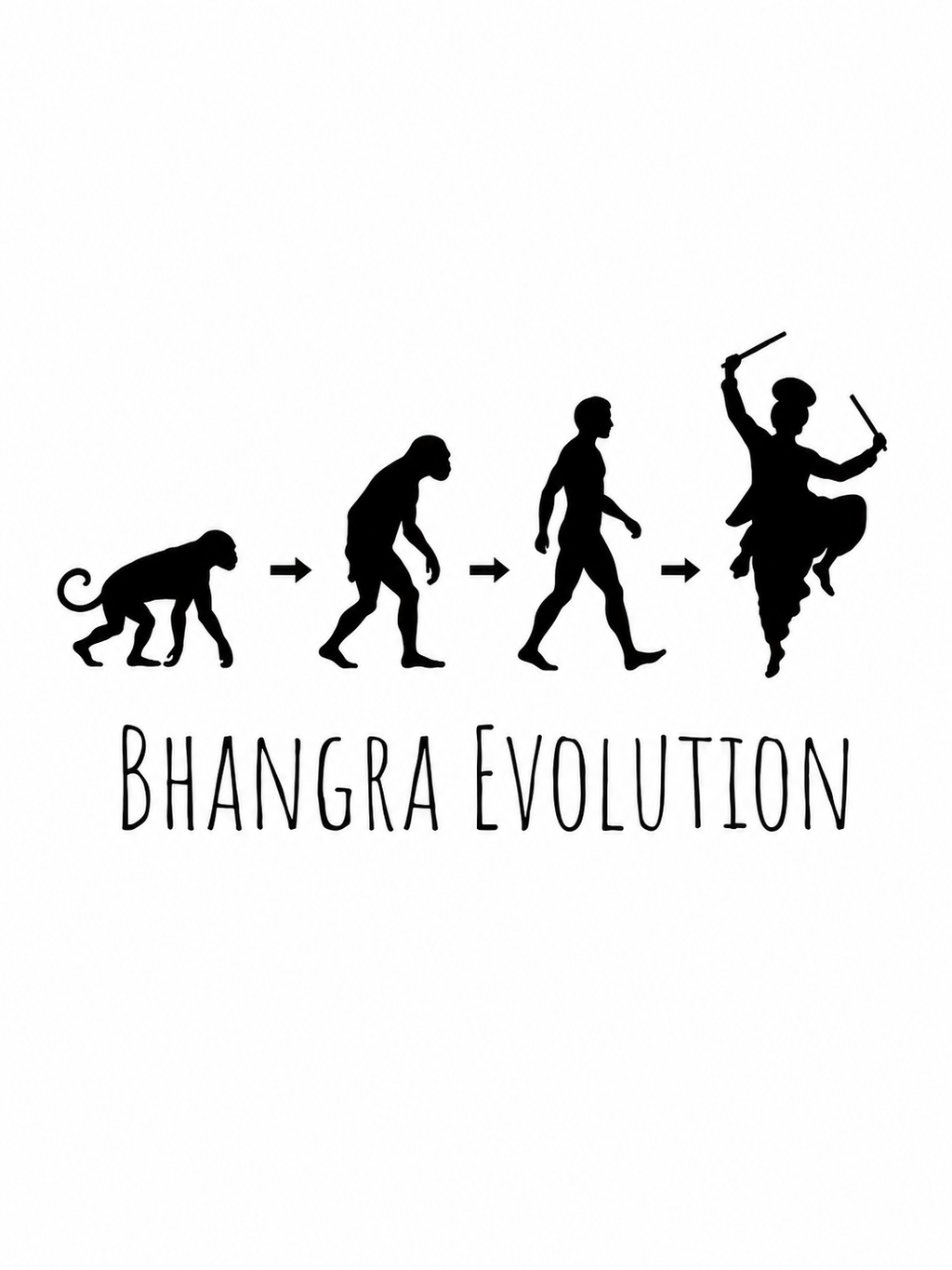Bhangra Evolution Unisex — Back View | The Karigar Creations